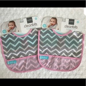 Kushies Clean Bib Waterproof Bibs - Set of 2